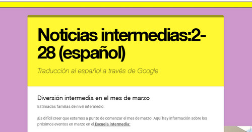 Noticias intermedias:2-28 (español)