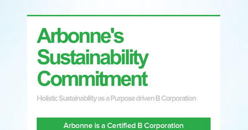 Arbonne's Sustainability Commitment