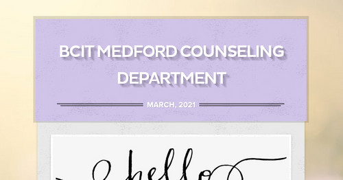 BCIT Medford Counseling Department