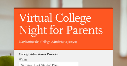 College Night for Parents