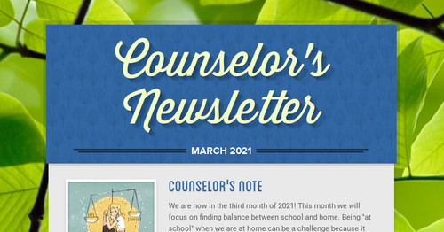 Counselor's Newsletter