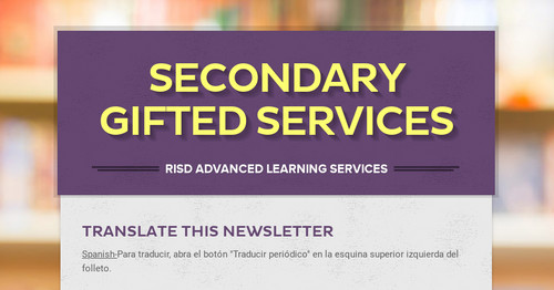 Secondary Gifted Services