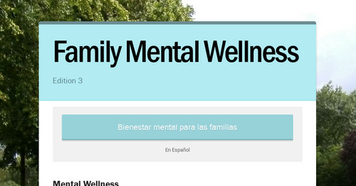 Family Mental Wellness