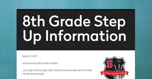 8th Grade Step Up Information