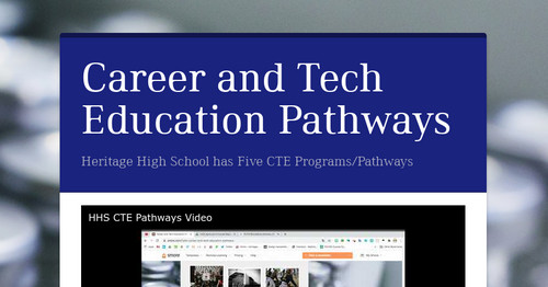 Career and Tech Education Pathways