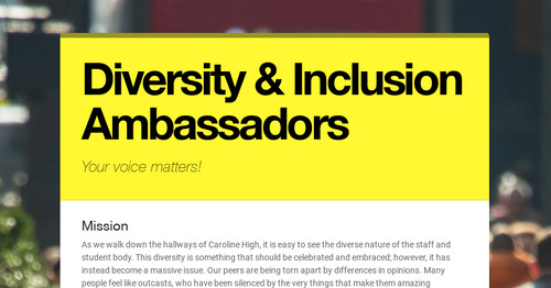 Diversity & Inclusion Ambassadors