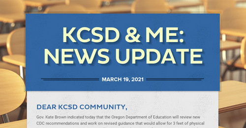 KCSD & Me: News update