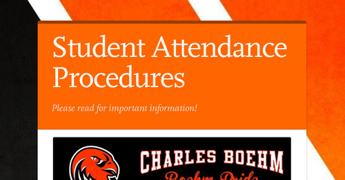 Student Attendance Procedures