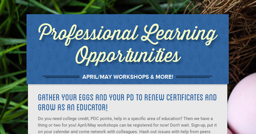 Professional Learning Opportunities
