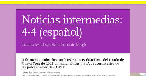 Noticias intermedias: 4-4 (español)