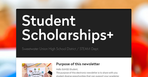 Student Scholarship Opportunities