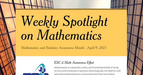 Weekly Spotlight on Mathematics