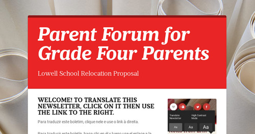 Parent Forum for Grade Four Parents