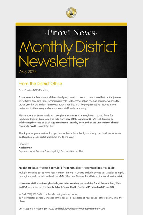 Monthly District Newsletter