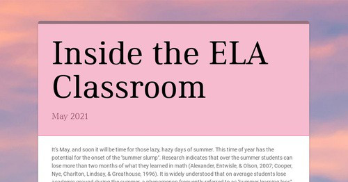 Inside the ELA Classroom