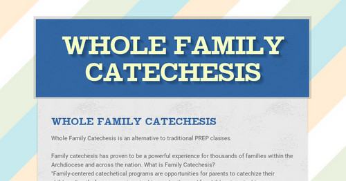 Whole Family Catechesis