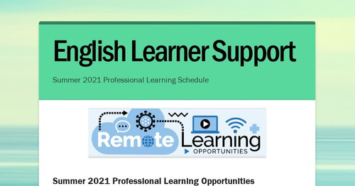 English Learner Support