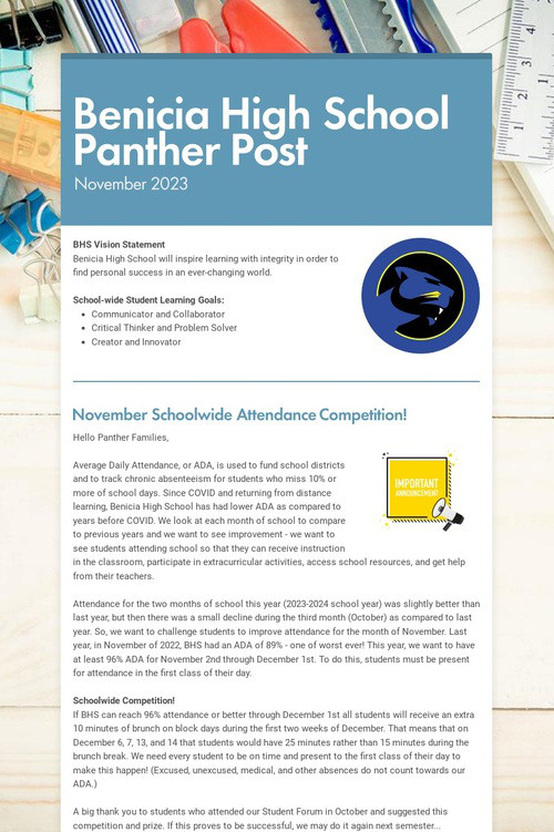 Benicia High School Panther Post