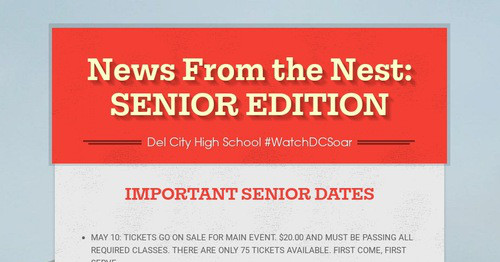 News From the Nest: SENIOR EDITION