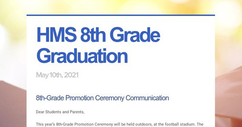 HMS 8th Grade Graduation