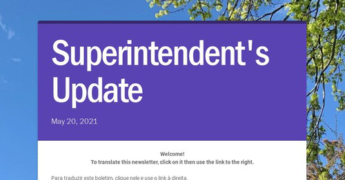 Superintendent's Update