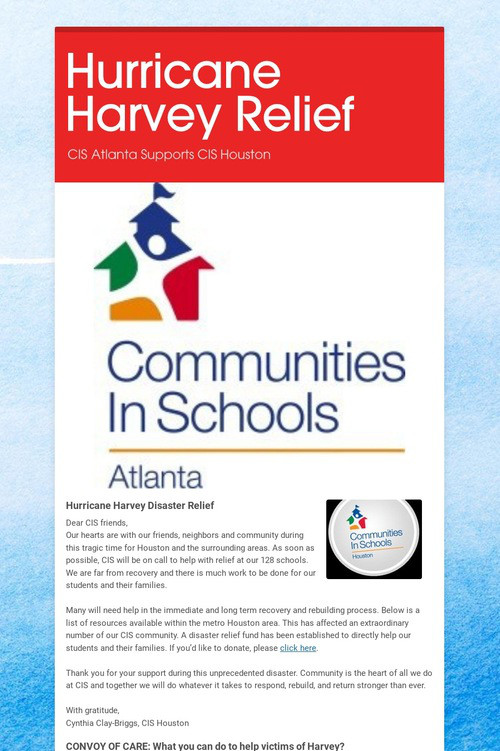 Hurricane Harvey Relief
