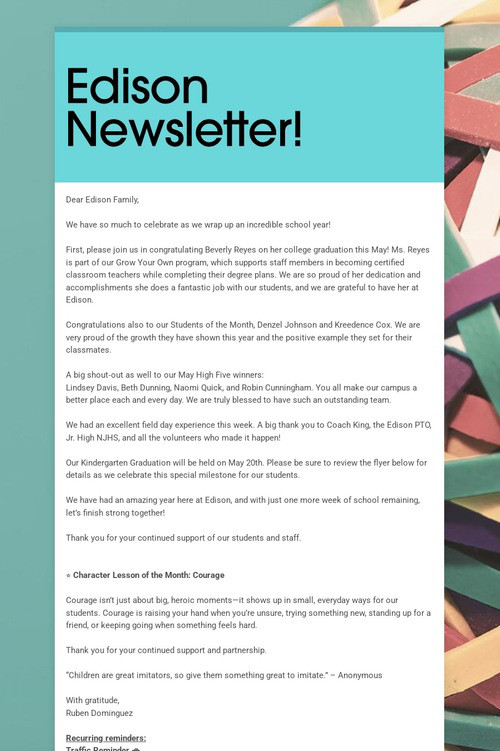Edison Newsletter!