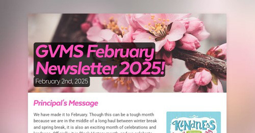 GVMS February Newsletter 2025!