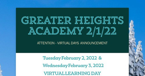 Greater Heights Academy 2/1/22