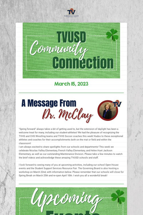 TVUSD COMMUNITY CONNECTION