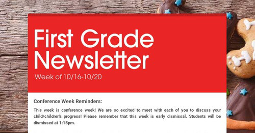 First Grade Newsletter