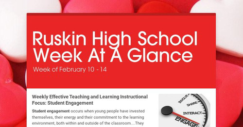 Ruskin High School Week At A Glance | Smore Newsletters for Education