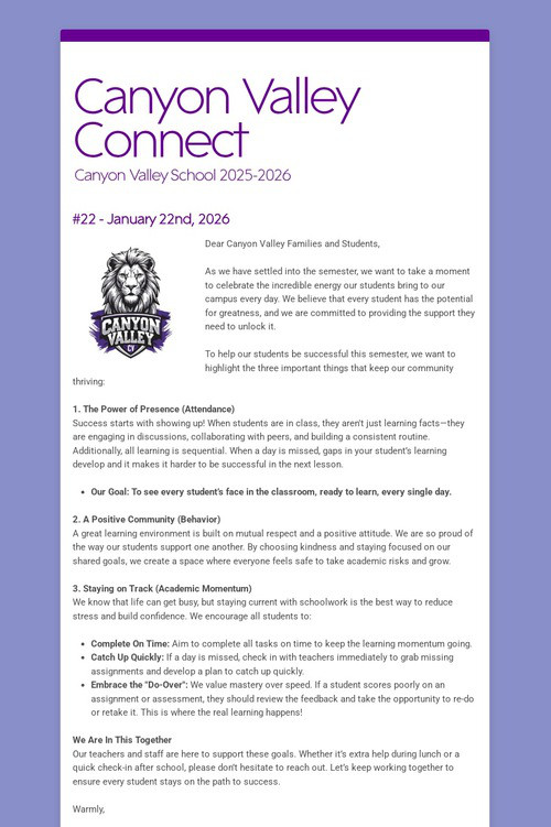 Canyon Valley Connect