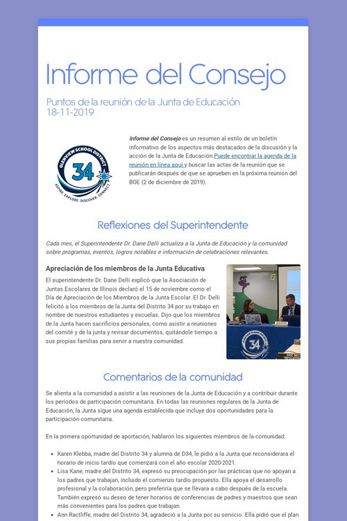 Informe del Consejo