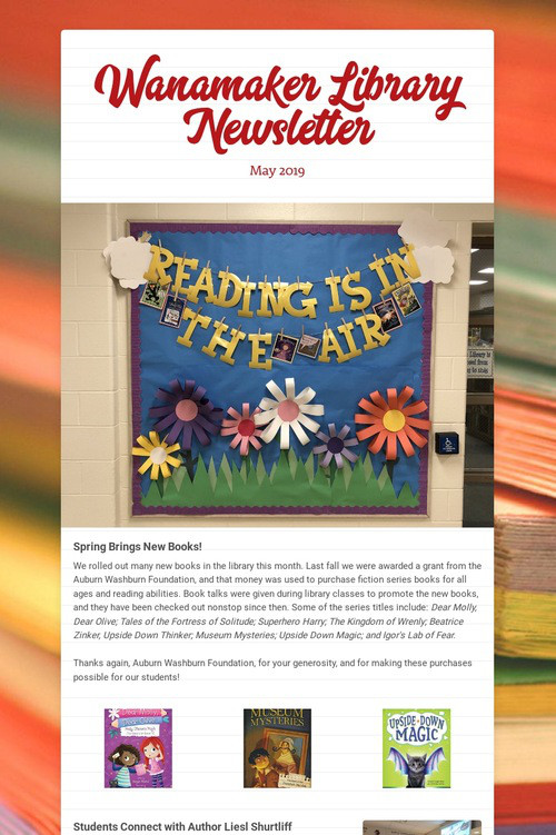 Wanamaker Library Newsletter