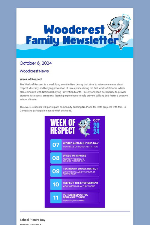 Woodcrest Family Newsletter