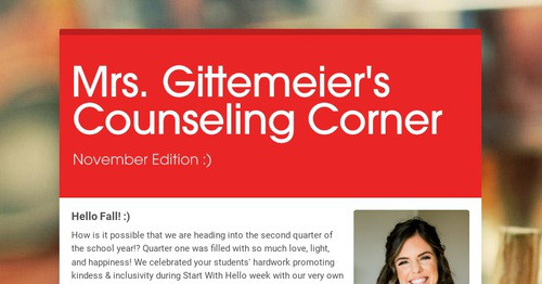 Mrs. Gittemeier's Counseling Corner