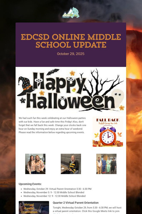eDCSD Online Middle School Update