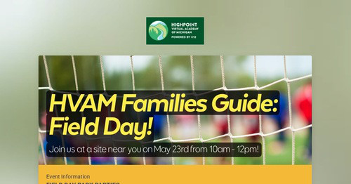 HVAM Families Guide: Field Day!