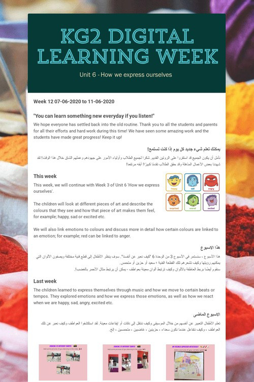 KG2 Digital Learning Week
