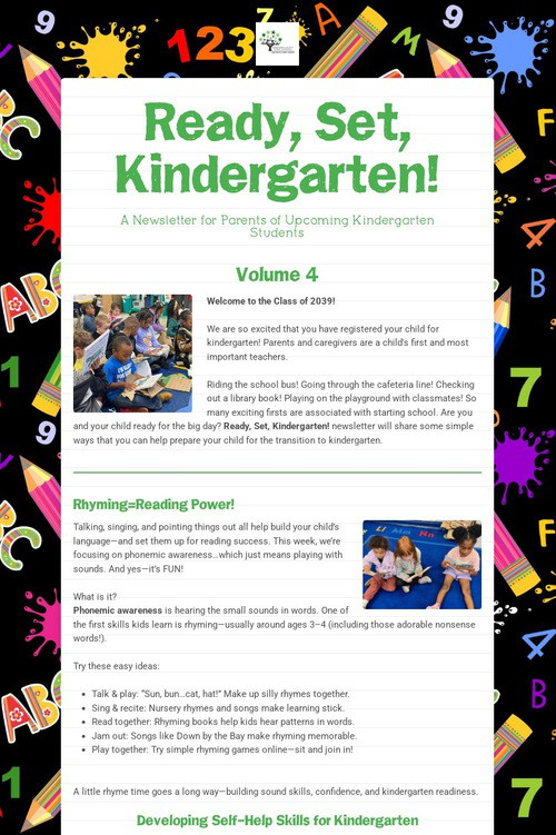 Ready, Set, Kindergarten!