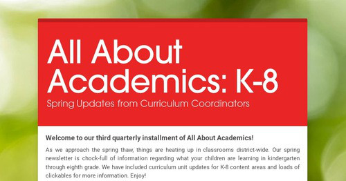 All About Academics: K-8