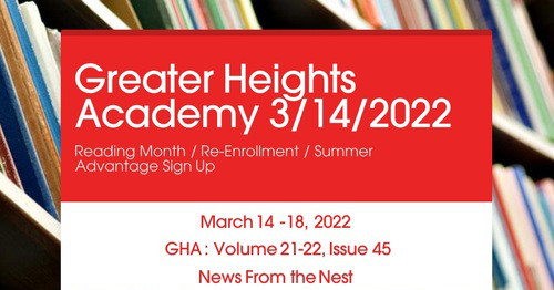 Greater Heights Academy 3/14/2022