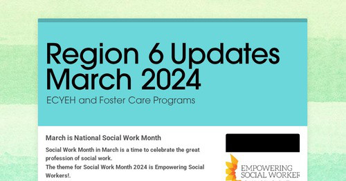 Region 6 Updates March 2023