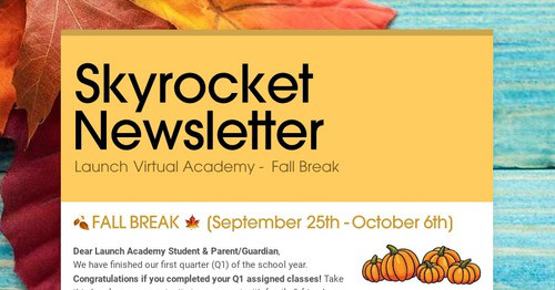 Skyrocket Newsletter