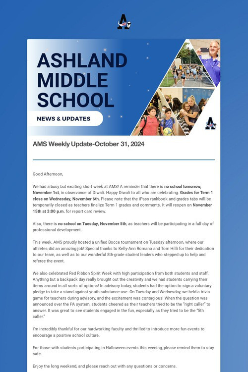 AMS Weekly Update