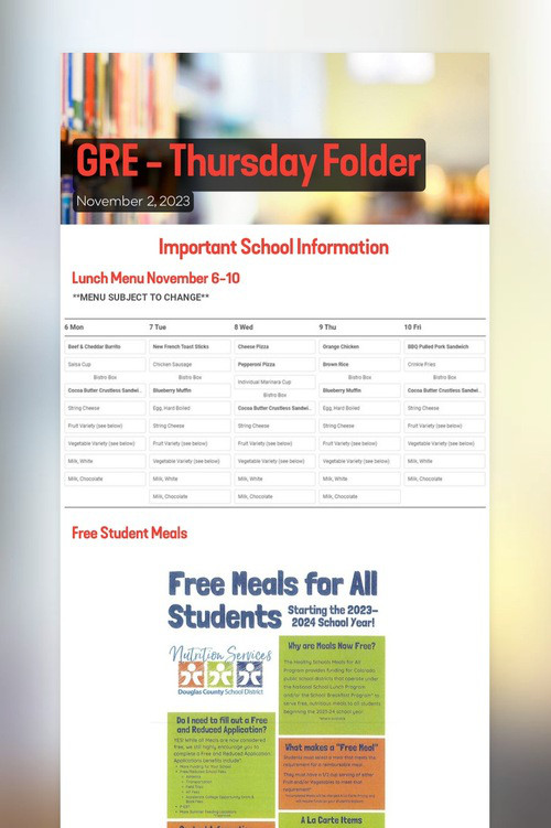 GRE - Thursday Folder