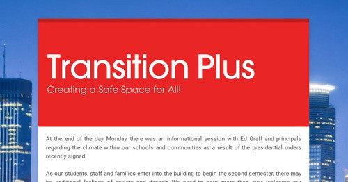 Transition Plus | Smore Newsletters for Education