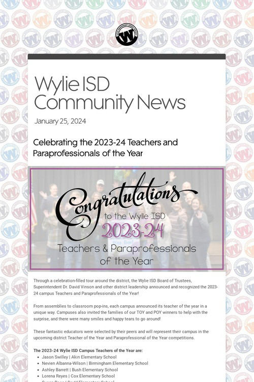 Wylie ISD Community News