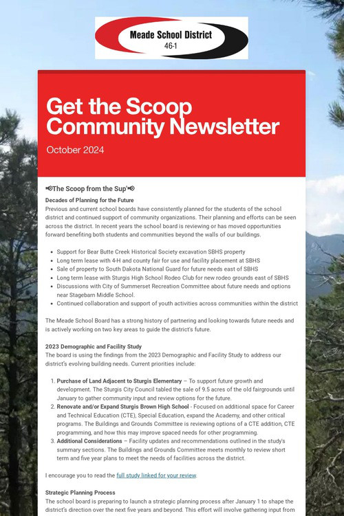 Get the Scoop Community Newsletter